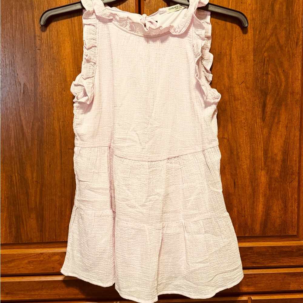Chance or Fate Pink Textured Tiered Top